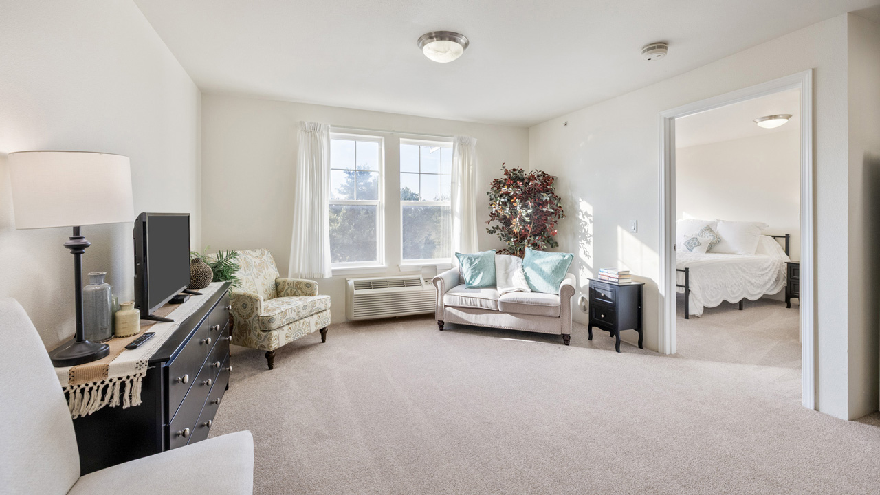 A living room in a Willow Creek apartment